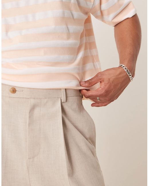 ASOS Natural Smart Bermuda Shorts for men