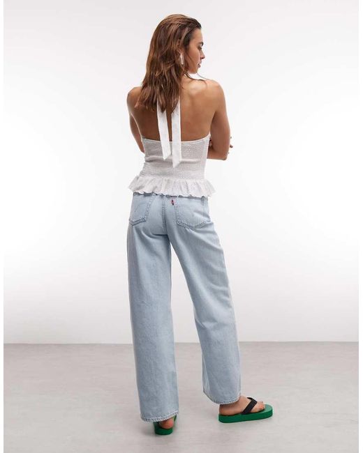 Levi's White Cinch baggy Jeans