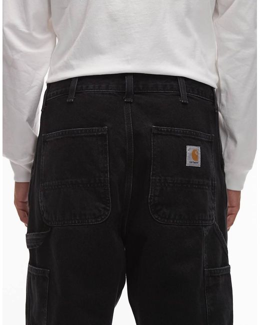 Vaqueros Negros De Pernera Recta Con Lavado A La Piedra Single Knee De Carhartt de hombre de color White