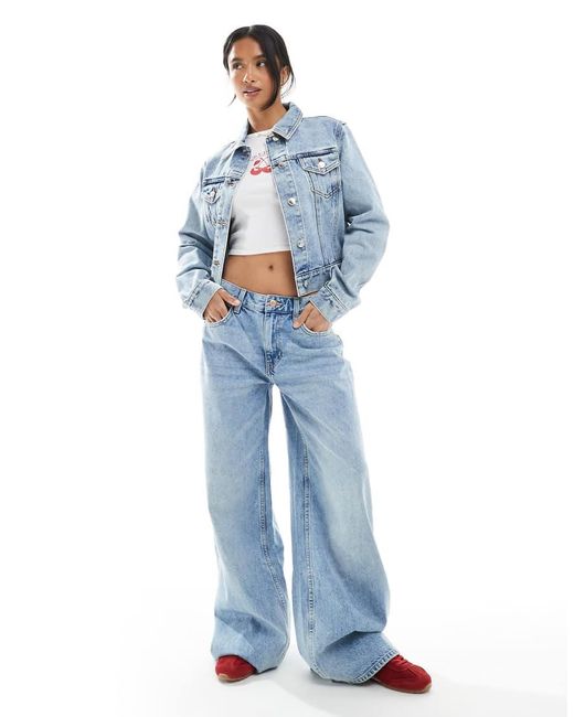 Miss Selfridge Blue Denim Girlfriend Jacket