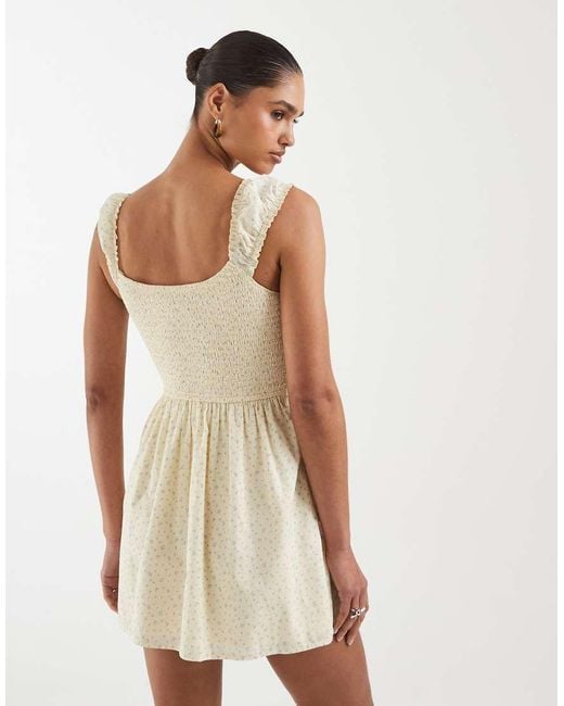 Hollister Natural Milkmaid Mini Dress