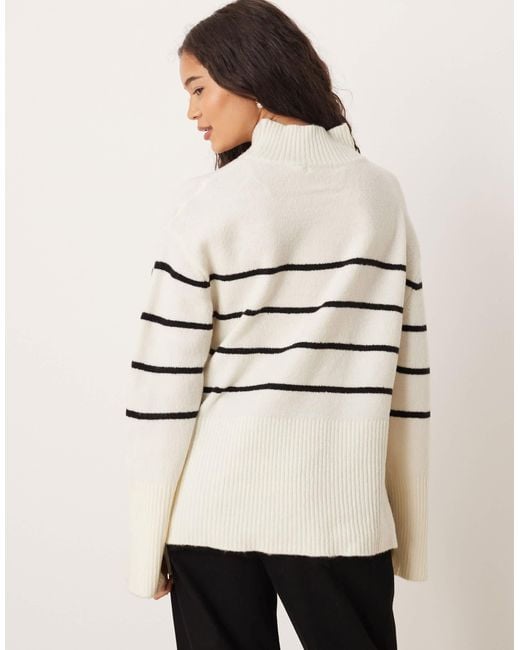 Brave Soul Natural High Neck Loose Fit Jumper