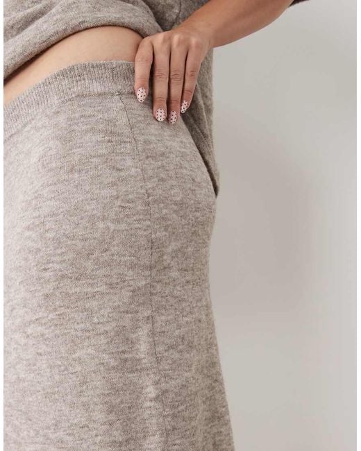 ASOS Brown Asos Design Curve Midaxi Skirt With Wool Co-Ord