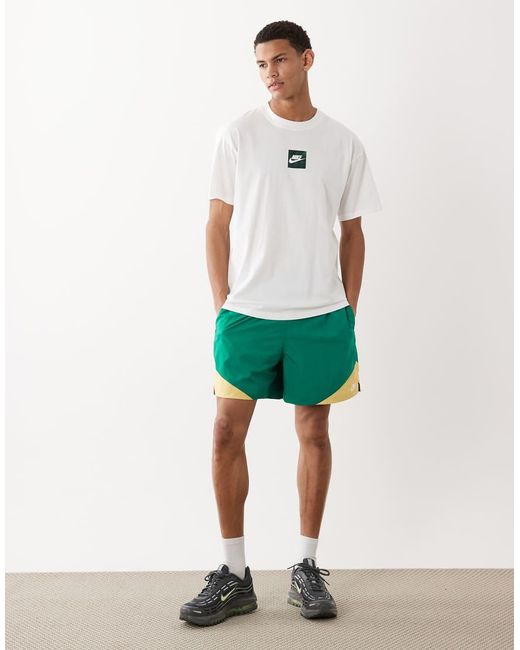 Nike Green Swoosh Sci-Fi Backprint Logo T-Shirt for men