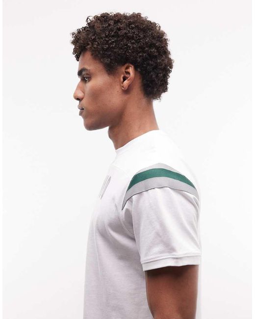 ASOS White Regular Cut And Sew T-shirt With Tokyo Text Graphic for men
