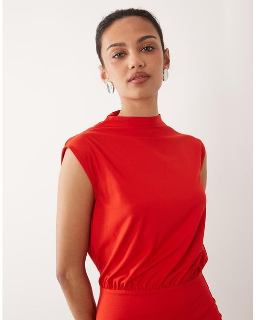 ASOS Red Cut Out Back Detail Mini Dress