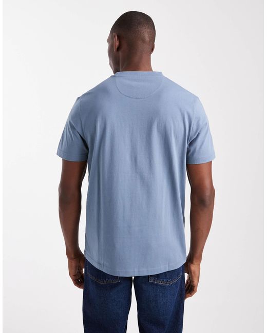 Farah – danny – kurzärmliges regular-fit-t-shirt in Blue für Herren