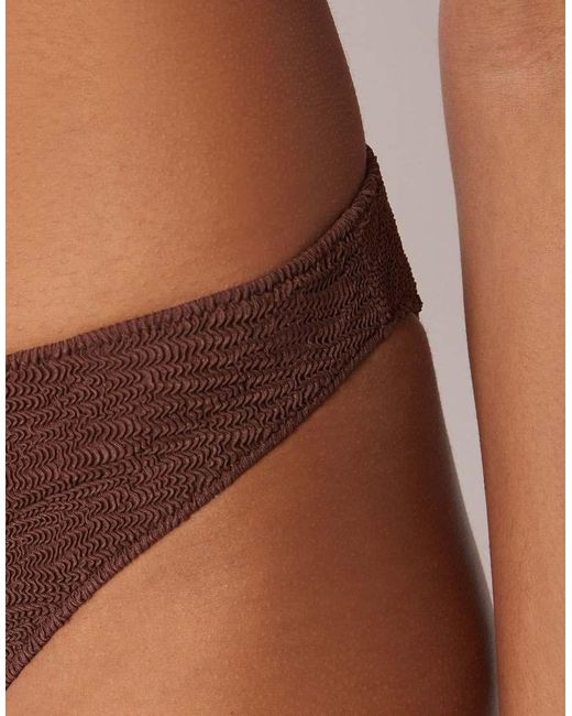 Calzedonia Brown Bikini Bottoms Crinkle Waves