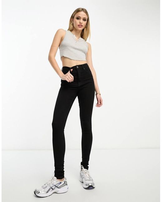 Vaqueros Pitillo Negros De Asos Design Tall ASOS de color Black