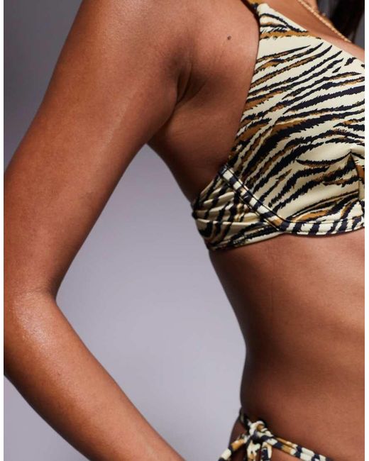 ASOS Gray Gia Underwired Bikini Top