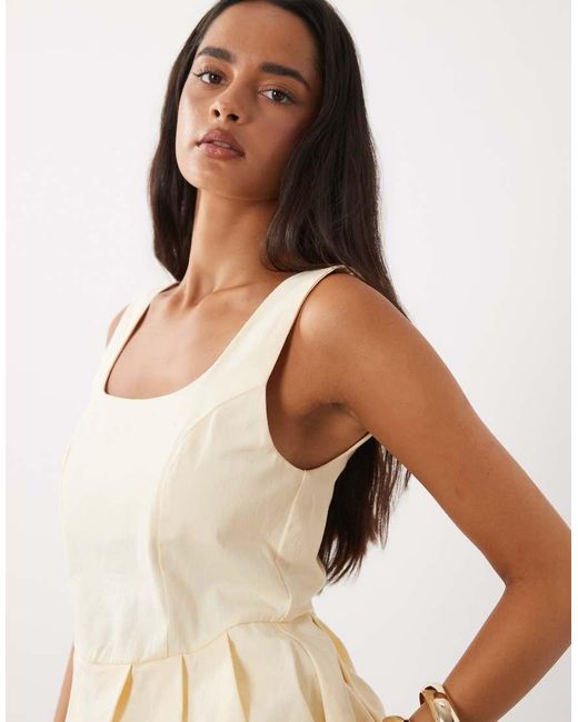 ASOS Blue Scoop Neck Peplum Cami