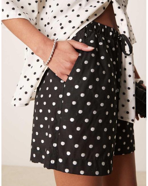 Sister Jane Natural Unisex Polka Dot Boxy Short Co-ord