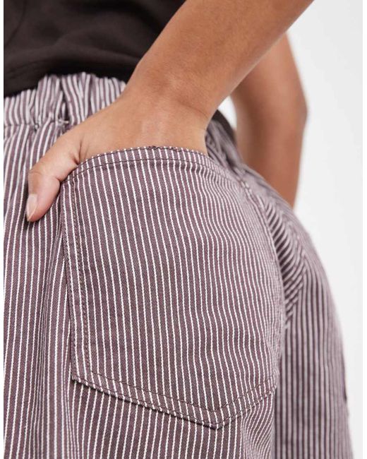 Pieces Brown Tie Waist Denim Shorts