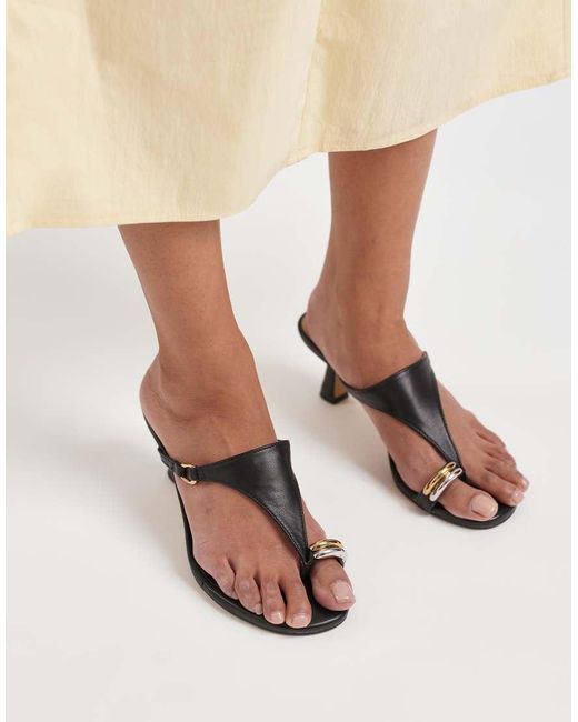Dolce Vita Black Derrel Mid Heel Sandals