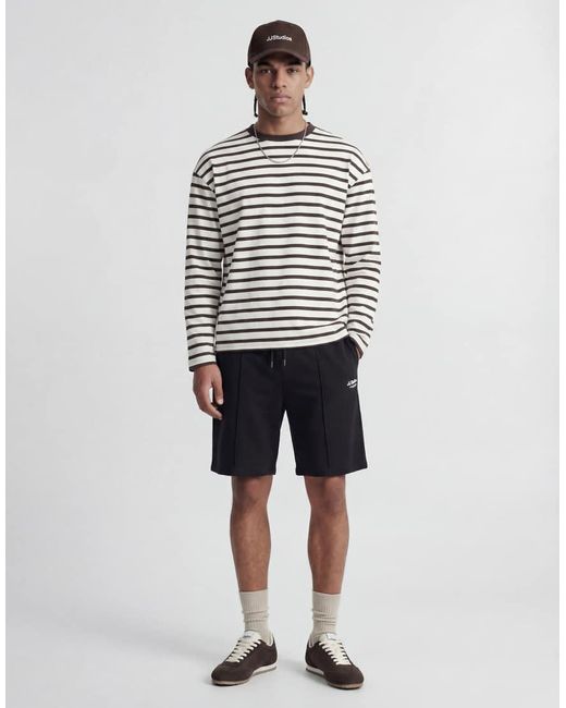 Jack & Jones White Sweat Short With Logo for men