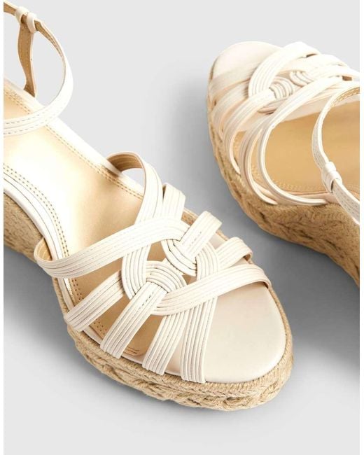 River Island Natural Caged Wedge Heel Sandals