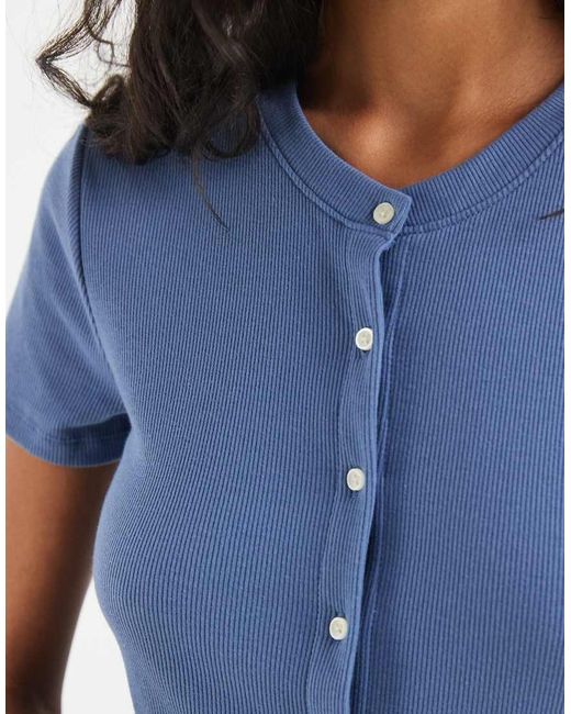 Gap Blue Button Through Fine Knit Cardigan