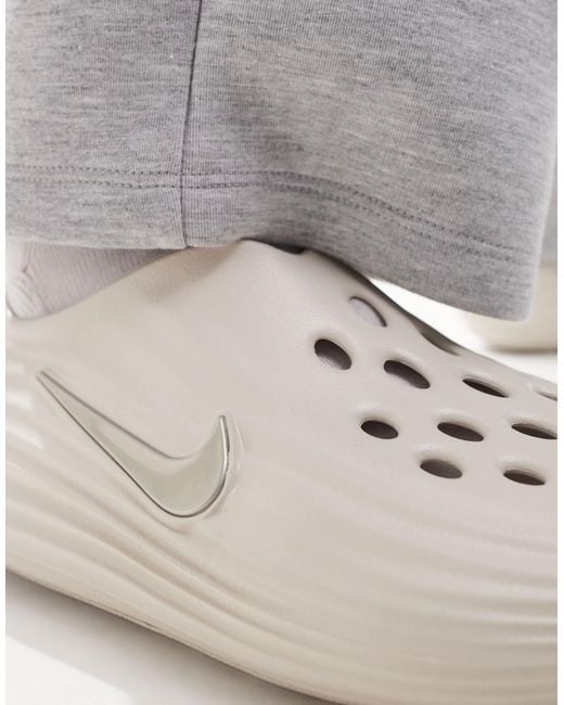 Nike Gray Reactx Rejuven8 Clogs for men