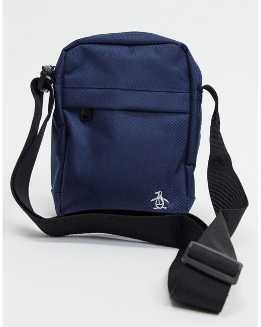 Original Penguin Blue S Arc Crossbody Bag for men