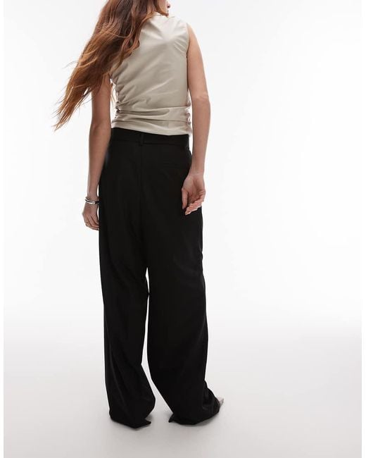 Mango White Pintuck Longline Trousers