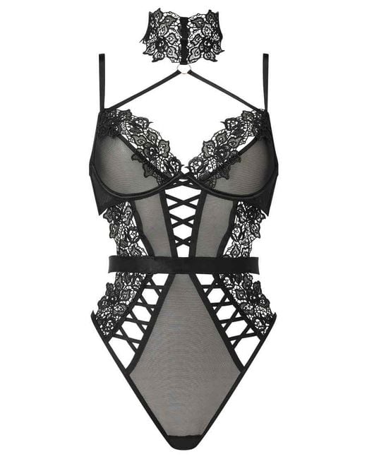 Ann Summers Black Midnight Muse Crotchless Body