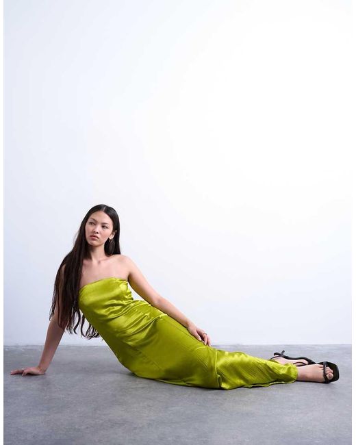 Vestito Lungo A Fascia di TOPSHOP in Green