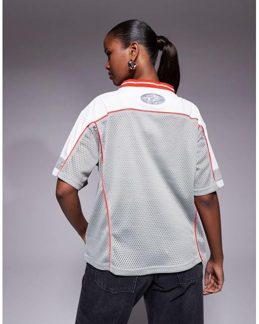 Courtside Gray V-neck Hockey Jersey
