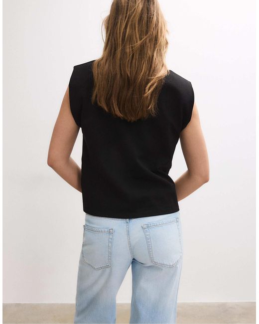 Stradivarius Black – basic-t-shirt