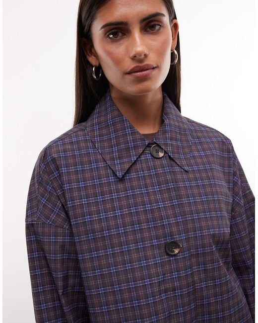 Collusion Purple Longline Trench Coat