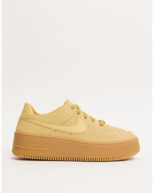Nike Rubber Beige With Gum Sole Air Force 1 Sage Sneakers-cream in Natural  | Lyst Australia
