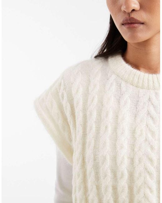 ASOS White Knitted Oversized Tank