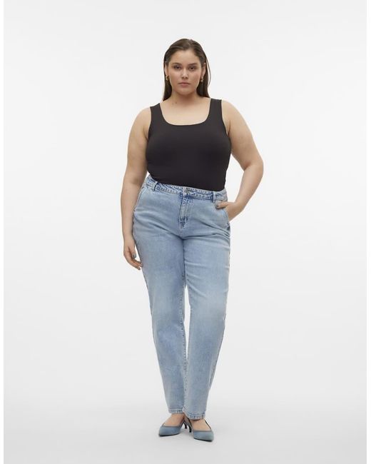 Vaqueros Mom De Vero Moda de color Blue
