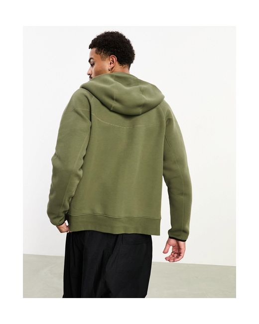 Nike – tech – fleece-kapuzenjacke in Green für Herren