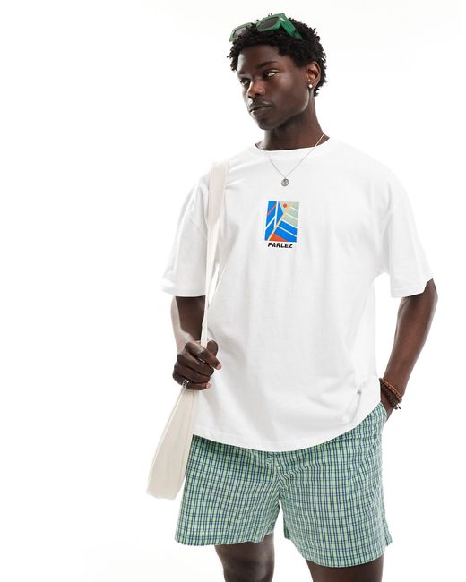 Parlez – graft – oversize-t-shirt in White für Herren