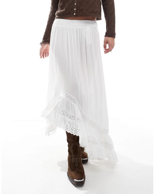 Stradivarius White – str – midirock