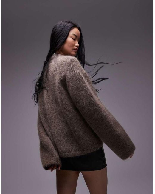 & Other Stories Brown Mohair Super Soft Hairy Knit Sweater