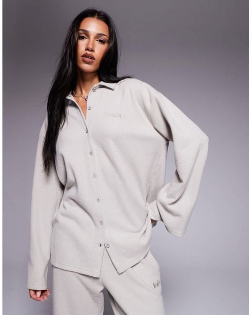 Kaiia Gray – exklusives, geripptes oberteil mit hohem baumwollanteil