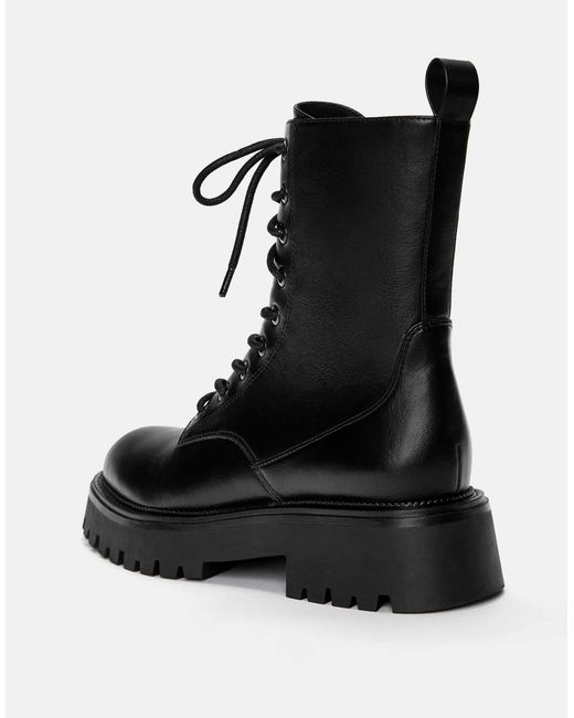 Pull&Bear Black – flache ankle-boots