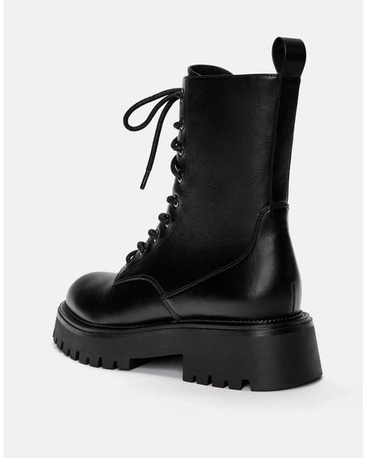 Pull&Bear Black – flache ankle-boots