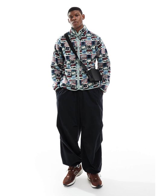 Parlez Multicolor Vassar Zip Through Printed Fleece for men