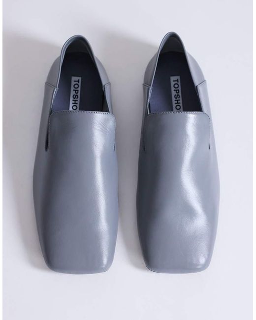 TOPSHOP White Chloe Premium Real Leather Loafer
