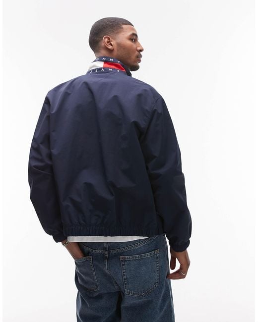 Tommy Hilfiger Blue Collared Essential Jacket for men