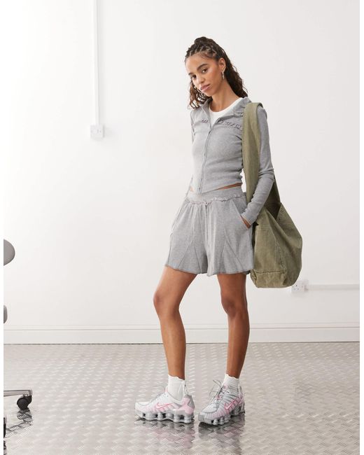 Mini short d'ensemble - chiné Collusion en coloris Gray