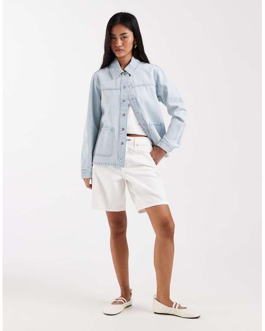 New Look Blue Denim Shacket