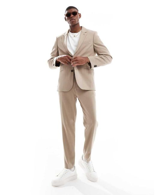 ASOS Natural Slim Suit Jacket for men