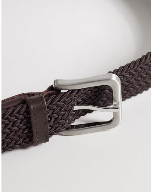 Jack & Jones – webgürtel in Brown für Herren