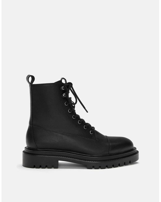 Pull&Bear – schnürstiefel in Black für Herren
