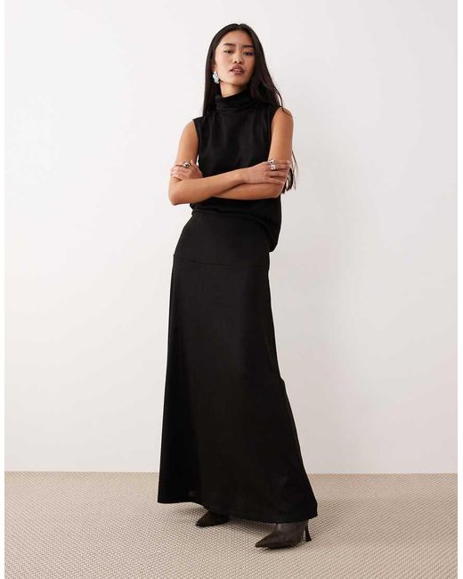 Jdy Black Maxi Skirt Co-ord