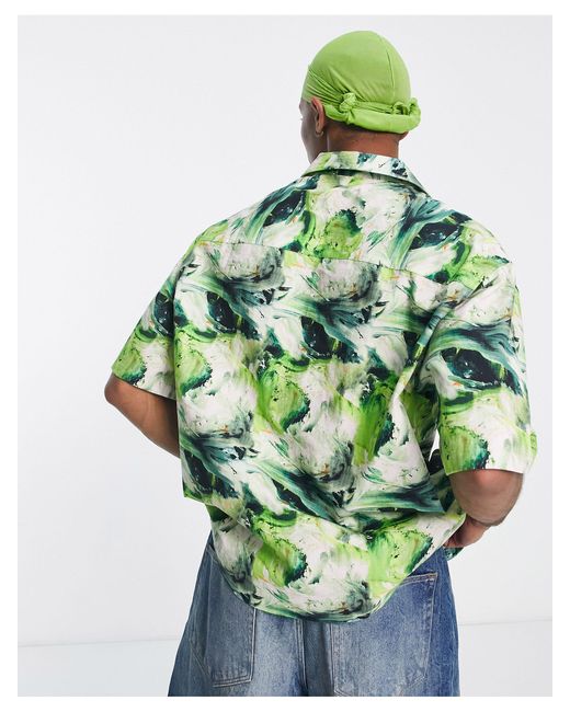 Collusion Baumwolle – kurzärmliges oversize-hemd aus ripstop in Grün für  Herren | Lyst AT