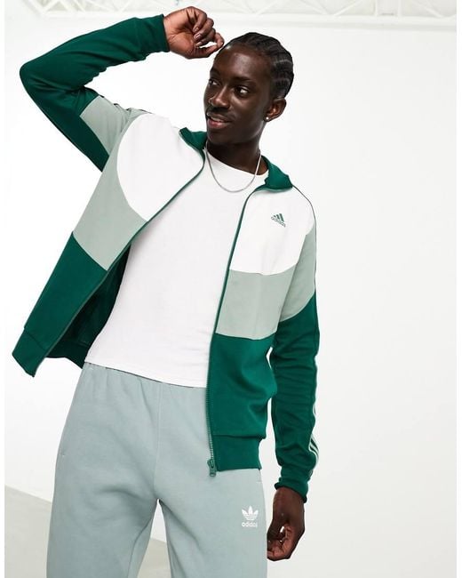 Chandal Verde Y Blanco Con Diseno Color Block De Adidas Training adidas Originals de hombre de color Verde Lyst